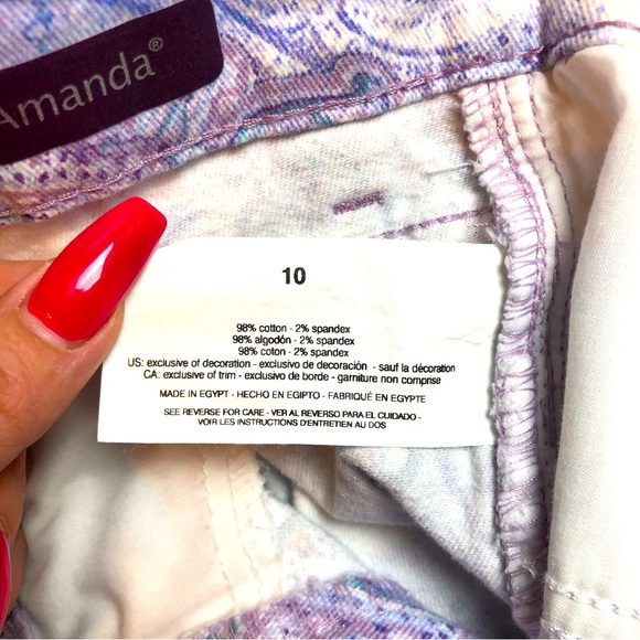 Gloria Vanderbilt Womens 10 Amanda Capri Jean Pants - Picture 9 of 9